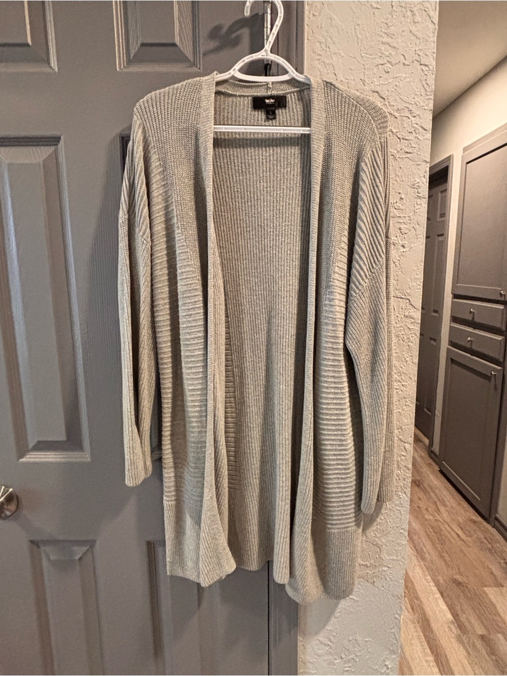 Mossimo Supply Co. Open-Front Ribbed Cardigan - Light Gray